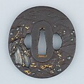 Sword Guard (Tsuba), Iron, gold, copper, silver, Japanese