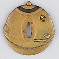 Sword Guard (Tsuba), Brass, silver, copper, copper-gold alloy (shakudō), Japanese