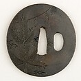 Sword Guard (Tsuba), Shakudō, gold, silver, copper, Japanese