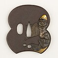 Sword Guard (Tsuba), Iron, gold, silver, Japanese