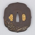 Sword Guard (Tsuba), Iron, gold, silver, copper , Japanese