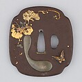 Sword Guard (Tsuba), Iron, silver, gold, copper, Japanese