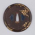 Sword Guard (Tsuba), Iron, gold, copper, Japanese