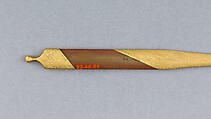 Hair Dressing Tool (Kogai), Copper-gold alloy (shakudō), gold, copper, Japanese