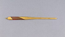 Hair Dressing Tool (Kogai), Copper-gold alloy (shakudō), gold, copper, Japanese