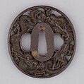 Sword Guard (Tsuba), Iron, gold, copper, Japanese