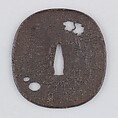 Sword Guard (Tsuba), Iron, copper, Japanese