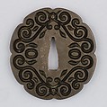 Sword Guard (Tsuba), Copper-gold alloy (shakudō), copper-silver alloy (shibuichi), copper, Japanese