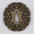 Sword Guard (Tsuba), Copper-gold alloy (shakudō), copper-silver alloy (shibuichi), copper, Japanese