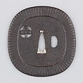 Sword Guard (Tsuba), Iron, copper, Japanese