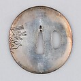 Sword Guard (Tsuba), Silver, copper, Japanese