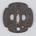 Sword Guard (Tsuba), Iron, copper, Japanese