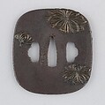 Sword Guard (Tsuba), Iron, silver, copper, Japanese