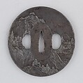 Sword Guard (Tsuba), Steel, copper, Japanese