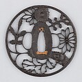 Sword Guard (Tsuba), Attributed to the Hagi school (Japanese), Iron, Japanese