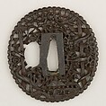 Sword Guard (Tsuba), Iron, copper, Japanese