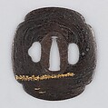 Sword Guard (Tsuba), Iron, gold, silver, copper, Japanese