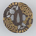 Sword Guard (Tsuba), Iron, brass, copper, Japanese