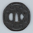 Sword Guard (Tsuba), Iron, copper, Japanese
