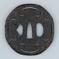 Sword Guard (Tsuba), Iron, copper, Japanese