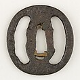 Sword Guard (Tsuba), Iron, gold, Japanese
