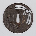 Sword Guard (Tsuba), Iron, gold, copper, Japanese