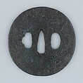 Sword Guard (Tsuba), Iron, copper, Japanese