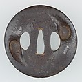 Sword Guard (Tsuba), Iron, copper, Japanese