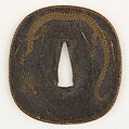 Sword Guard (Tsuba), Iron, brass, copper, Japanese