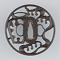 Sword Guard (Tsuba), Iron, copper, Japanese