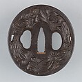 Sword Guard (Tsuba), Iron, copper, Japanese