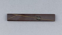 Knife Handle (Kozuka), Iron, gold, silver, copper-silver alloy (shibuichi), Japanese