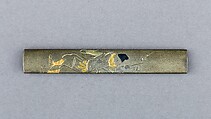 Knife Handle (Kozuka), Copper-silver alloy (shibuichi), silver, gold, copper-gold alloy (shakudō), Japanese