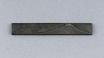 Knife Handle (Kozuka), Copper-silver alloy (shibuichi), silver, Japanese