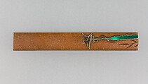 Knife Handle (Kozuka), Copper, enamel, gold, Japanese