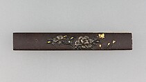 Knife Handle (Kozuka), Iron, silver, gold, copper-gold alloy (shakudō), Japanese