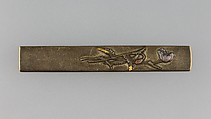 Knife Handle (Kozuka), Copper-silver alloy (shibuichi), gold, silver, copper, Japanese