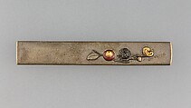 Knife Handle (Kozuka), Copper-silver alloy (shibuichi), gold, silver, copper, Japanese
