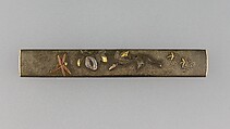 Knife Handle (Kozuka), Copper-silver alloy (shibuichi), gold, silver, copper, Japanese