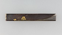 Knife Handle (Kozuka), Iron, copper-silver alloy (shibuichi), gold, silver, Japanese