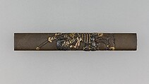 Knife Handle (Kozuka), Copper-silver alloy (shibuichi), gold, silver, copper-gold alloy (shakudō), Japanese