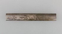 Knife Handle (Kozuka), Copper-gold alloy (shakudō), gold, copper, silver, Japanese