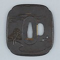 Sword Guard (Tsuba), Iron, gold, silver, copper-gold alloy (shakudō), copper, Japanese