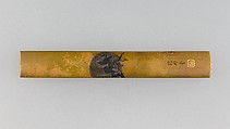 Knife Handle (Kozuka), Brass, silver, gold, copper-gold alloy (shakudō), Japanese