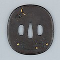 Sword Guard (Tsuba), Iron, gold, silver, copper-silver alloy (shibuichi), copper, Japanese