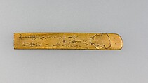 Knife Handle (Kozuka), Brass, gold, copper-silver alloy (shibuichi), Japanese