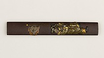 Knife Handle (Kozuka), Gold, silver, copper-gold alloy (shakudō), iron, copper, Japanese