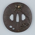 Sword Guard (Tsuba), Iron, silver, copper, Japanese