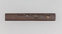 Knife Handle (Kozuka), Iron, gold, silver, Japanese