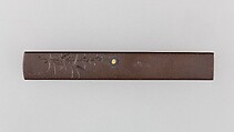 Knife Handle (Kozuka), Iron, gold, silver, Japanese
